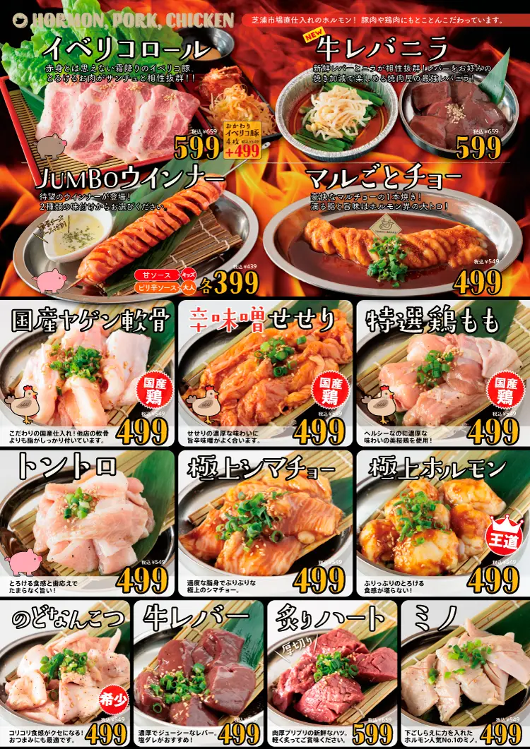 ホルモン 豚 鶏